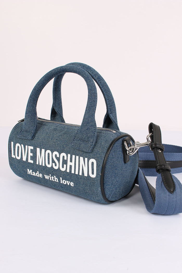 Bauletto Canvas Lettering Denim-6