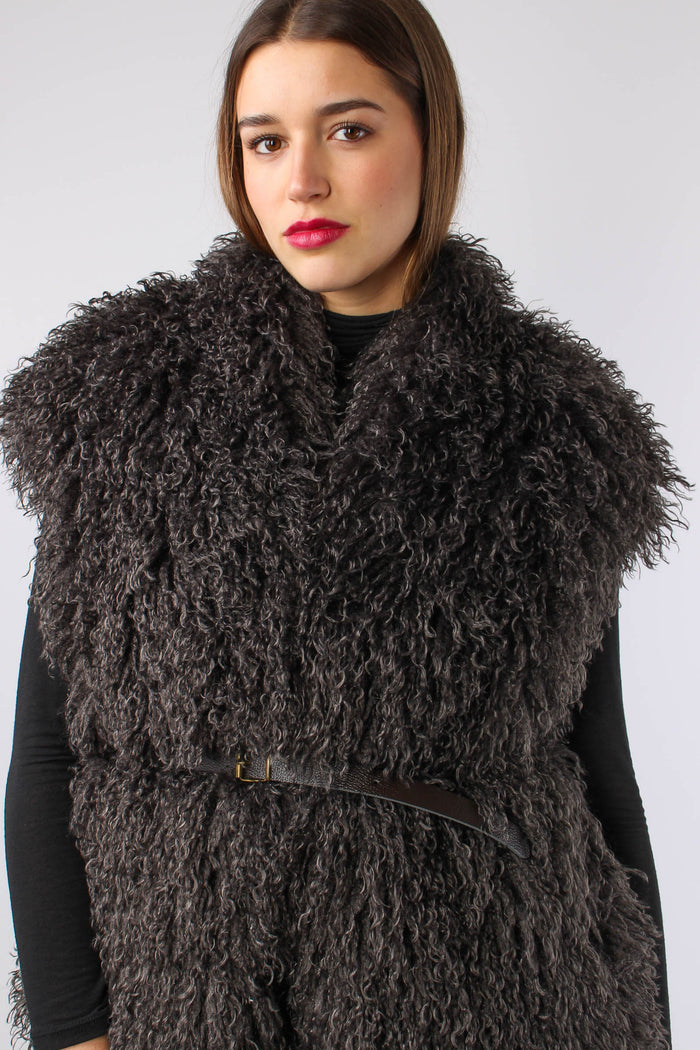 Gilet Mongolia Cintura Grigio-8