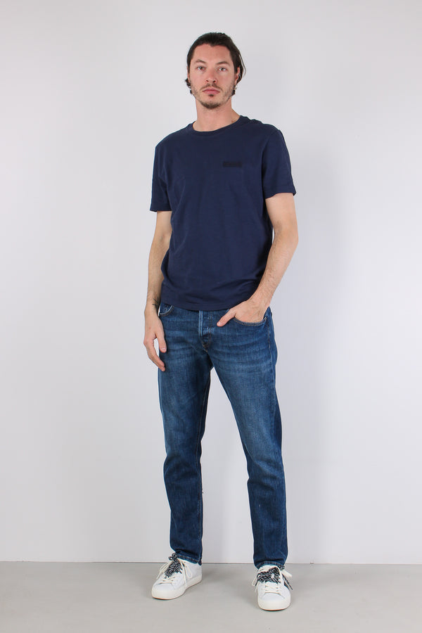 T-shirt Cotone Fiammato Logo Patch Universo-2