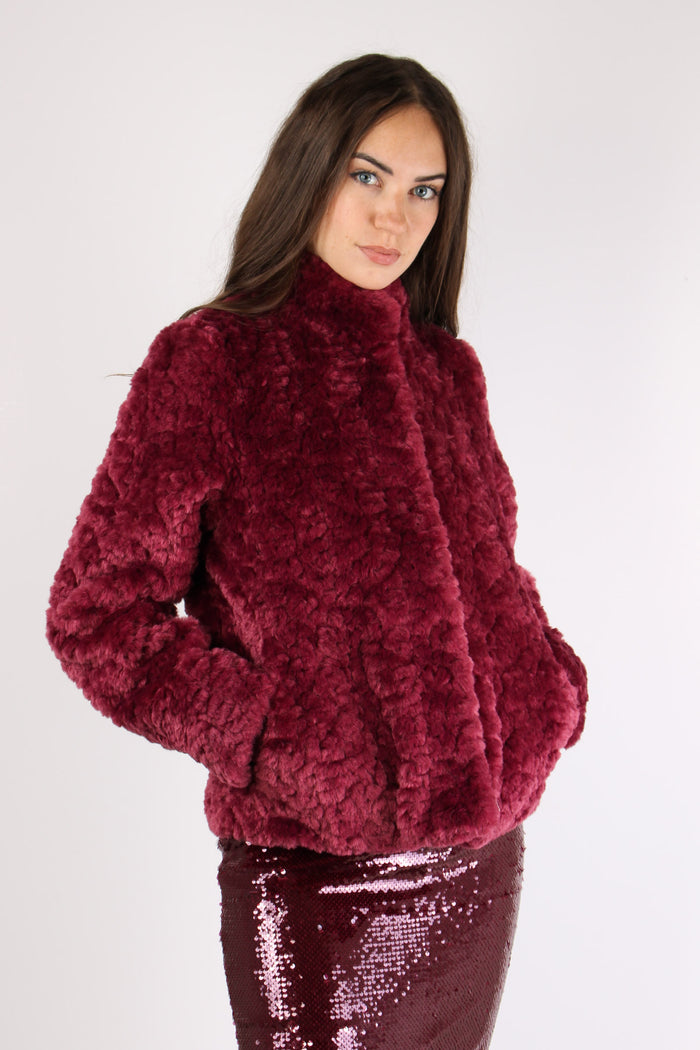 Giubbotto Corto Astrakan Sugar Plum-3