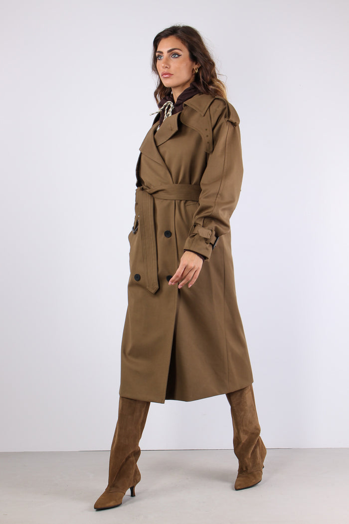 Trench Cotone Ricamo Interno Militare-7