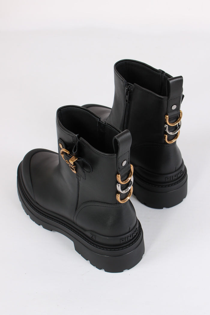 Mia Ankle Boot Calf Leather Fi Black-4