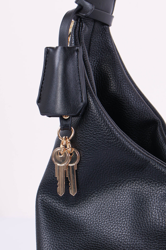 Keira Hobo Grande Tracolla Nero-5