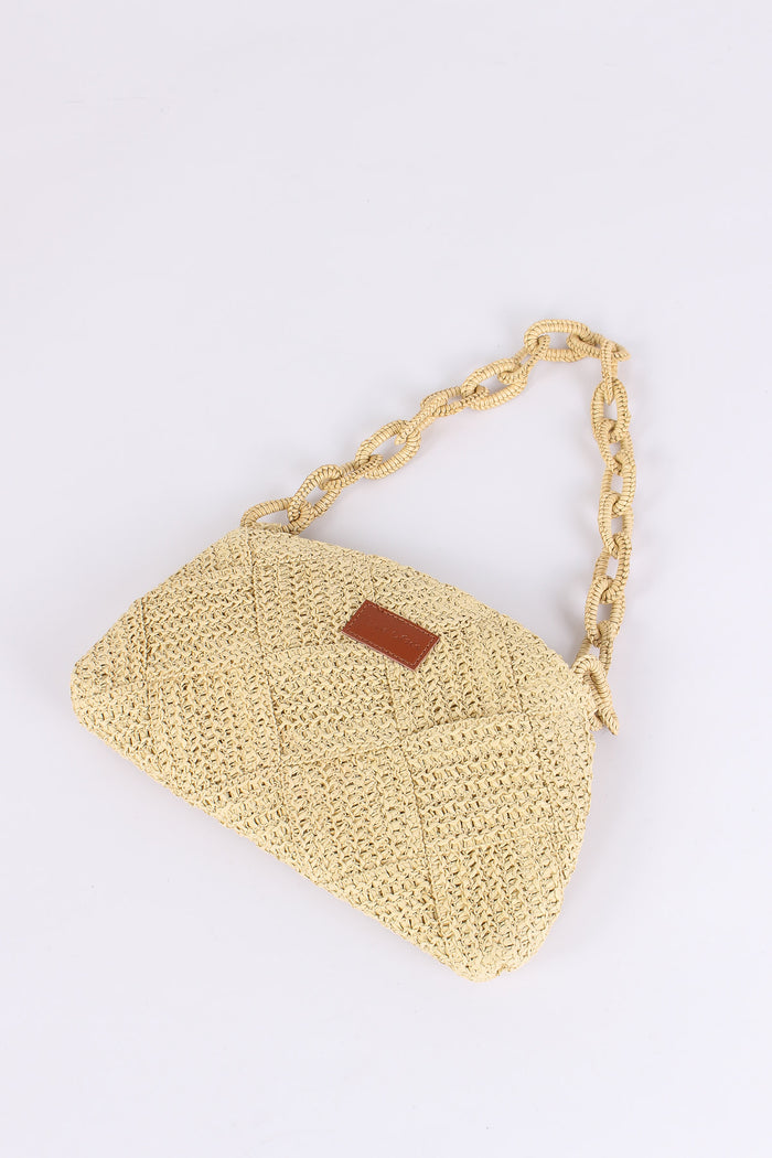 Pochette Rafia Manico Catena Corda-5