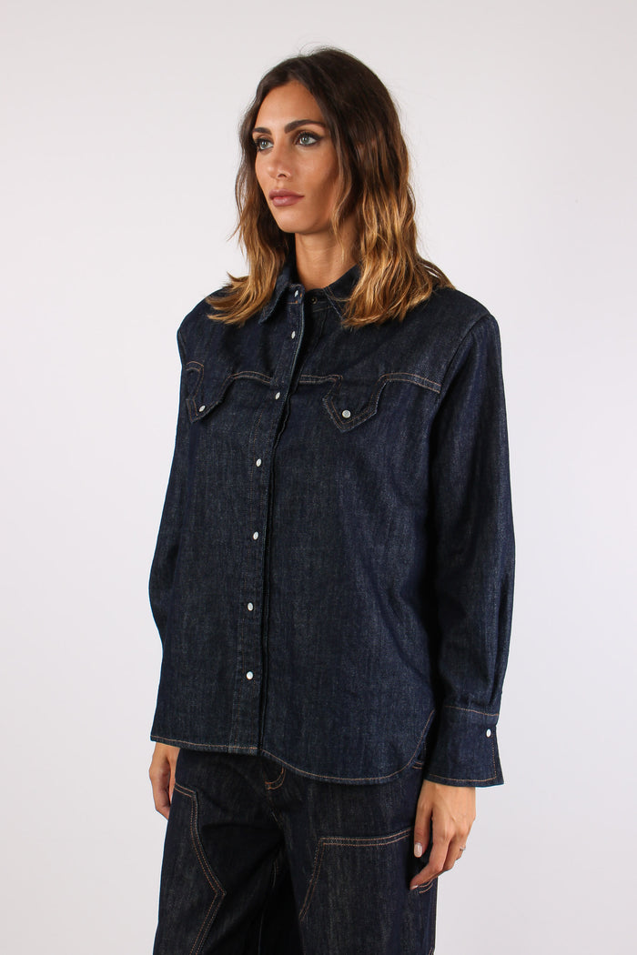 Camicia Denim Denim Scuro-3