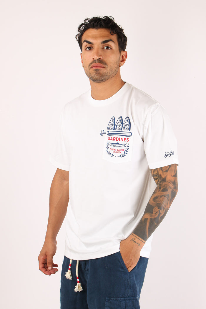 T-shirt Stampa Bianco-6
