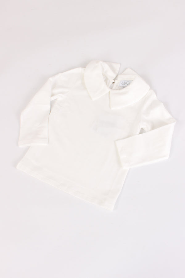 T-shirt Colletto Caldo Cotone Latte-2