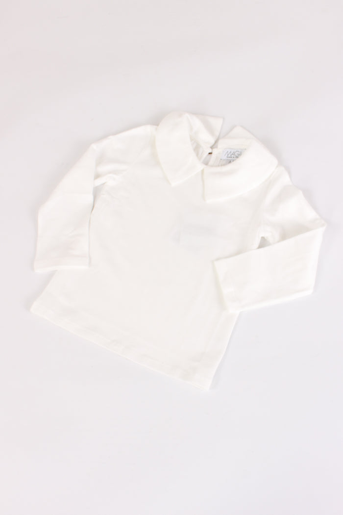 T-shirt Colletto Caldo Cotone Latte-2