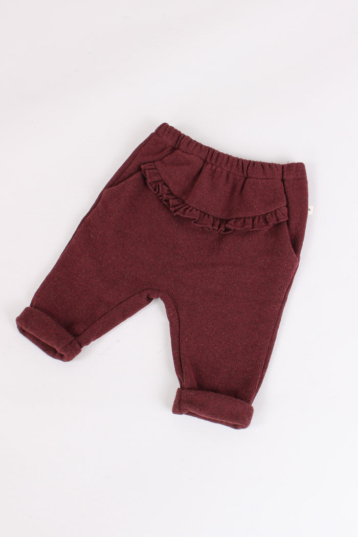 Pantalone Caldo Cotone Melanzana-4