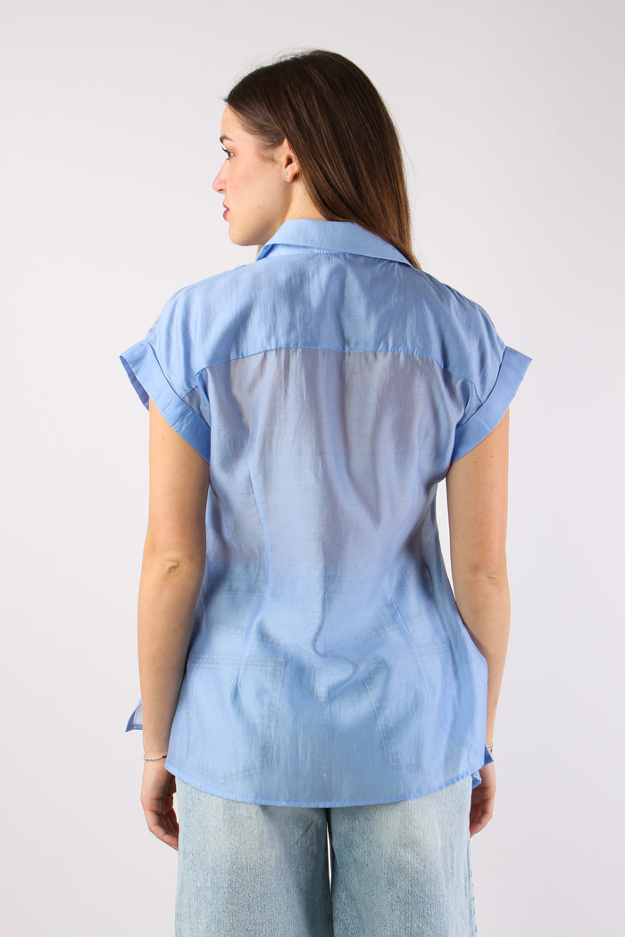 Camicia Mussola Fiocco Lateral Azzurro-4