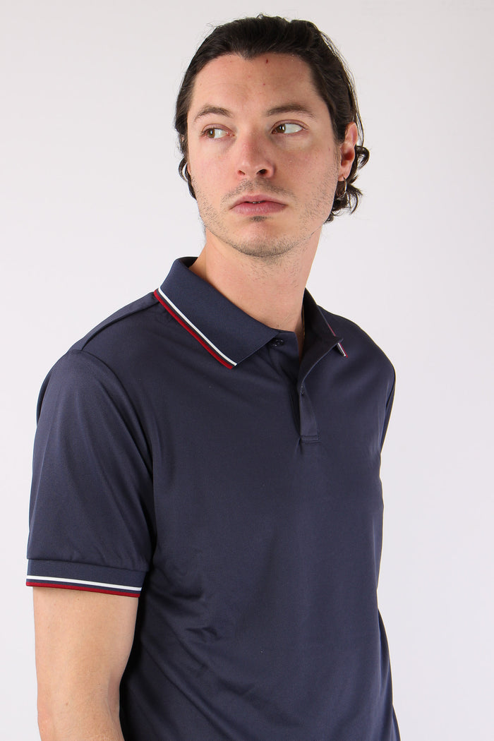 Hari Polo Collo Righe Navy Blue-7