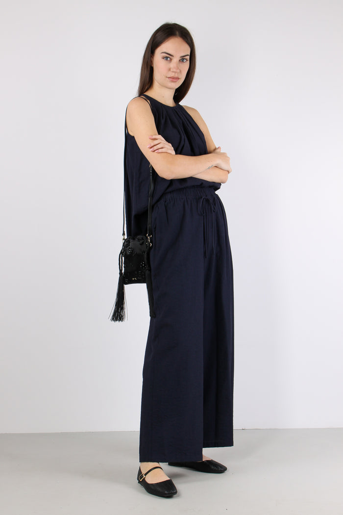 Pantalone Coulisse Blu Navy-5