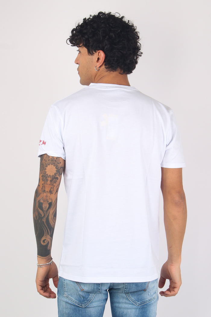 T-shirt Ricamo Campari Bianco-3
