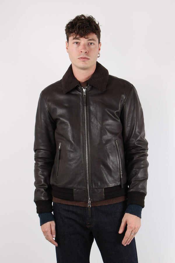 Bomber Pelo Rimovibile Dark Brown
