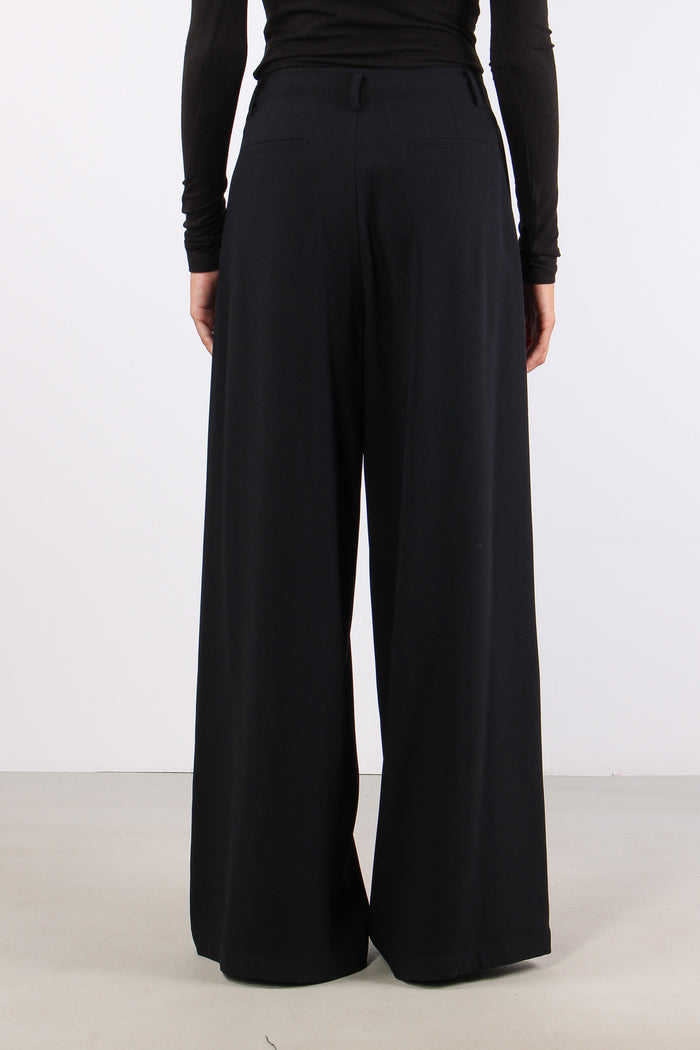 Pantalone Pences Crepe Nero-5