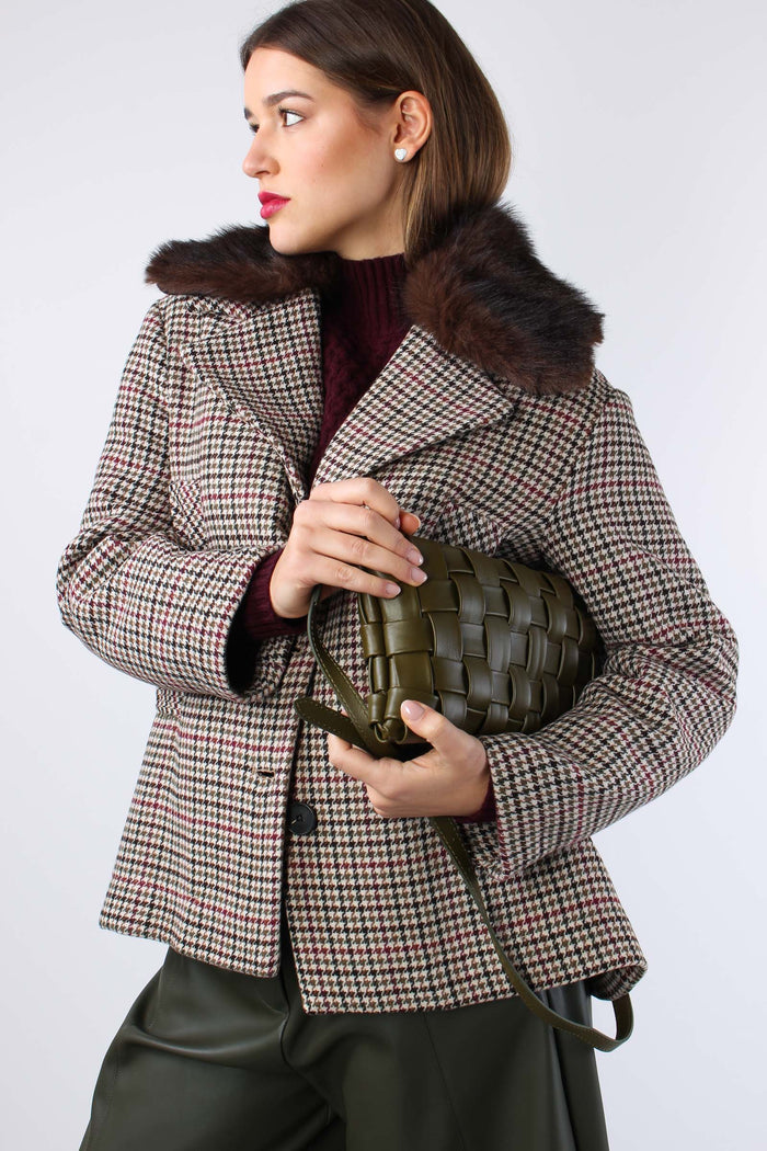 Cappotto Micro Pied De Poule Moro/bordeuax-3