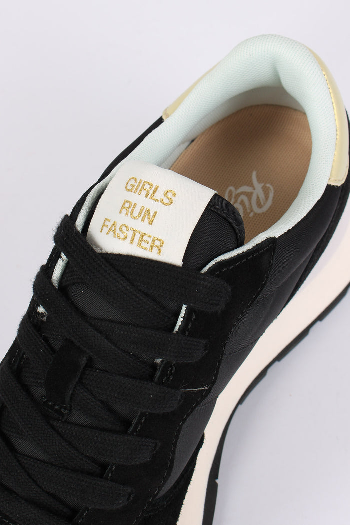 Sneaker Ally Gold Silver Nero-7