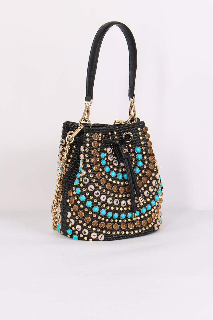 Secchiello Rafia Black-7