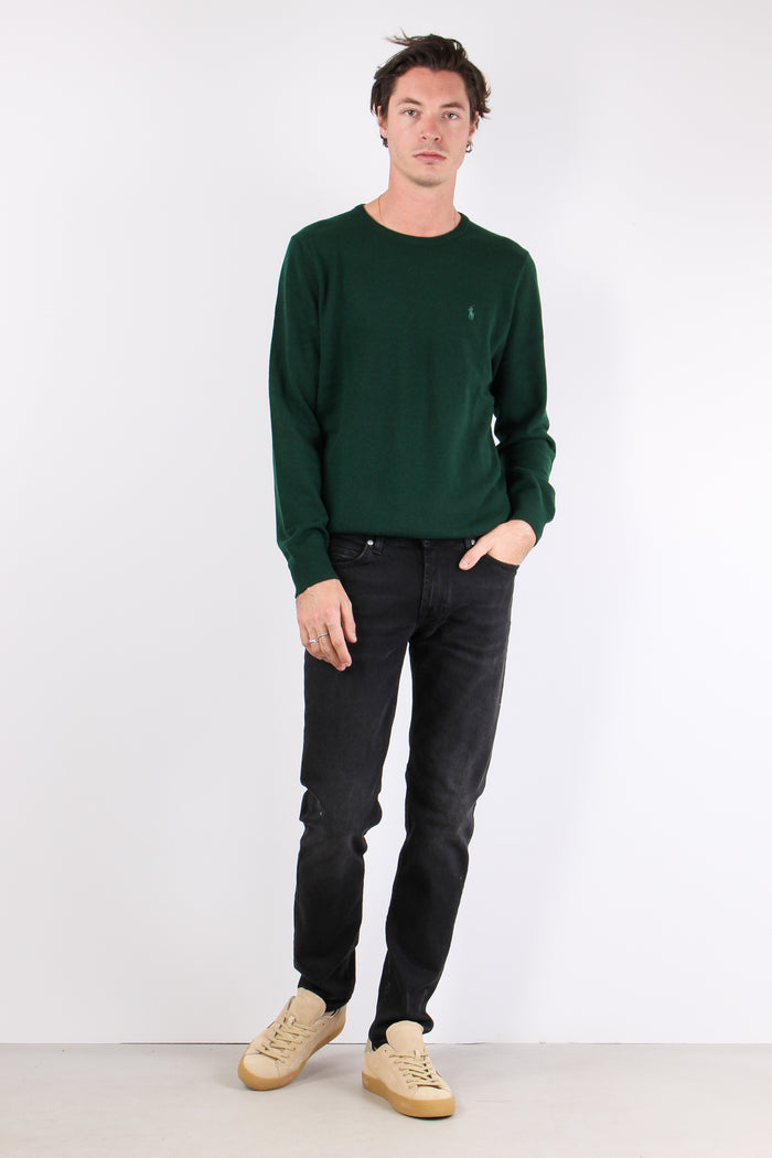 Maglia Girocollo Lambswool Moss Agate