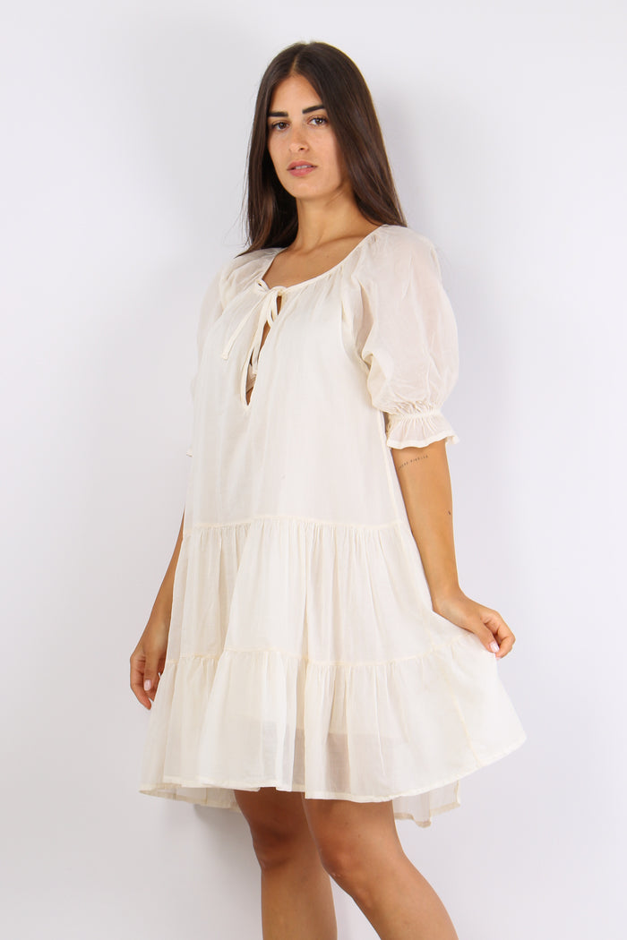 Abito Balze Voile Panna-4