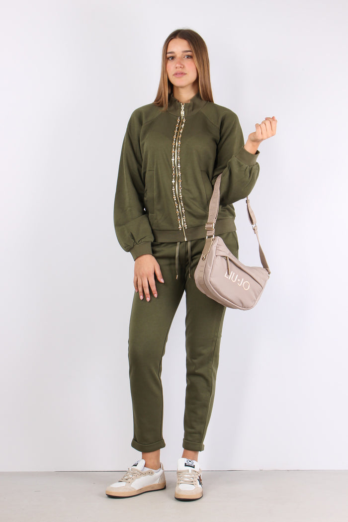 Pantalone Felpa Basico Olive Night-5