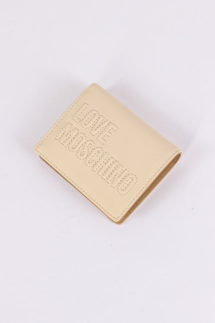 Portafoglio Clip Lettering Avorio-6