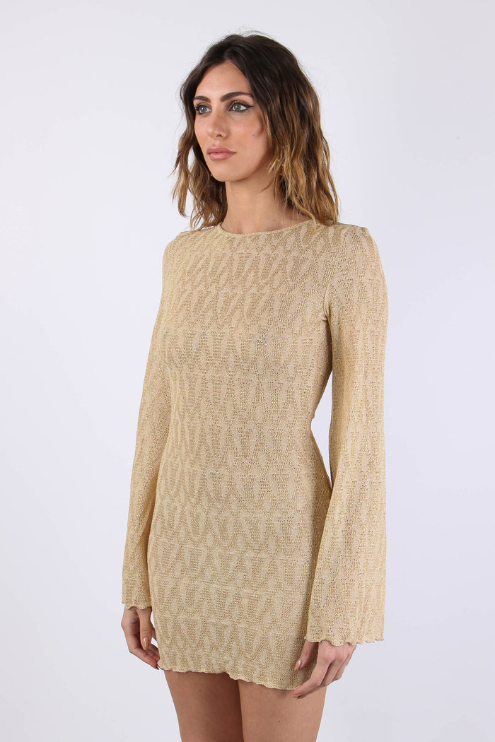 Abito Jacquard Lurex Gold-7