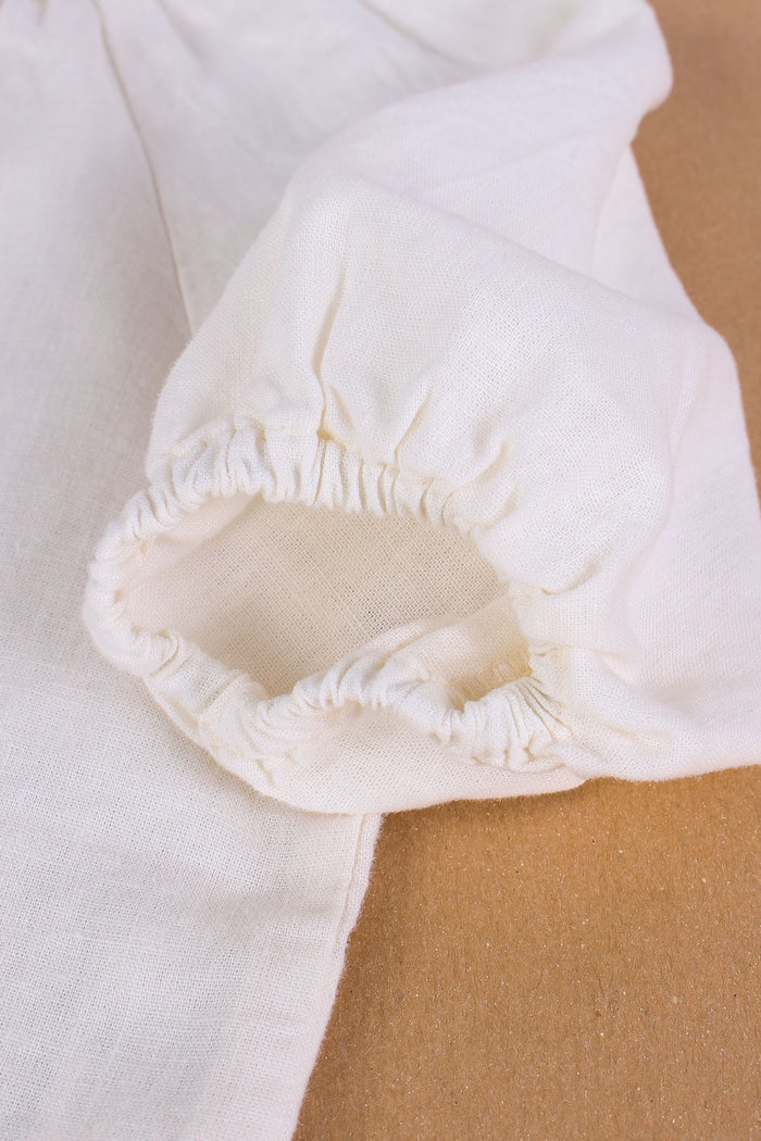Camicia Coreana Ricamo Fiore Naturale-5