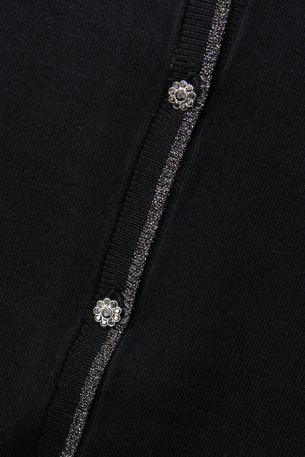 Cardigan Viscosa Profilo Lurex Nero-2