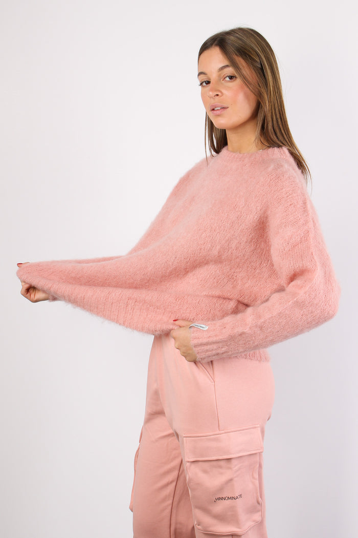 Maglia Girocollo Mohair Old Rose-4