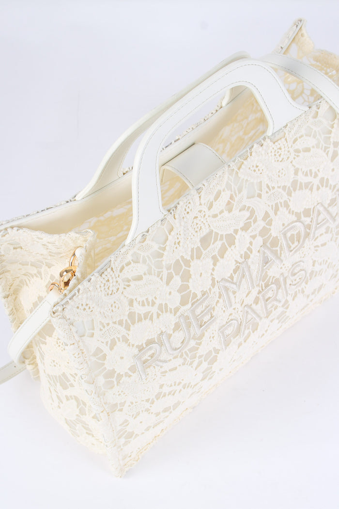 Shopping Pizzo Logo Lace Off White-4