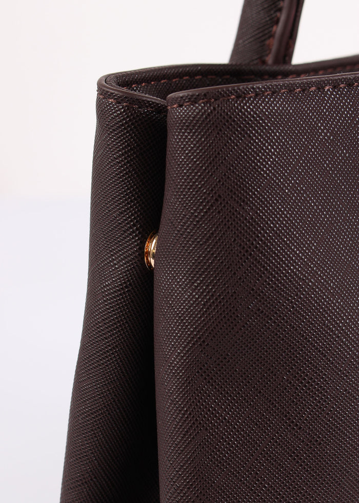 Shopping Saffiano Maxi Logo Moro-7