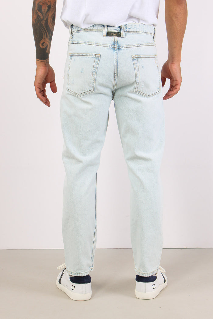 Denim Cropped Slavato Denim Chiaro-4