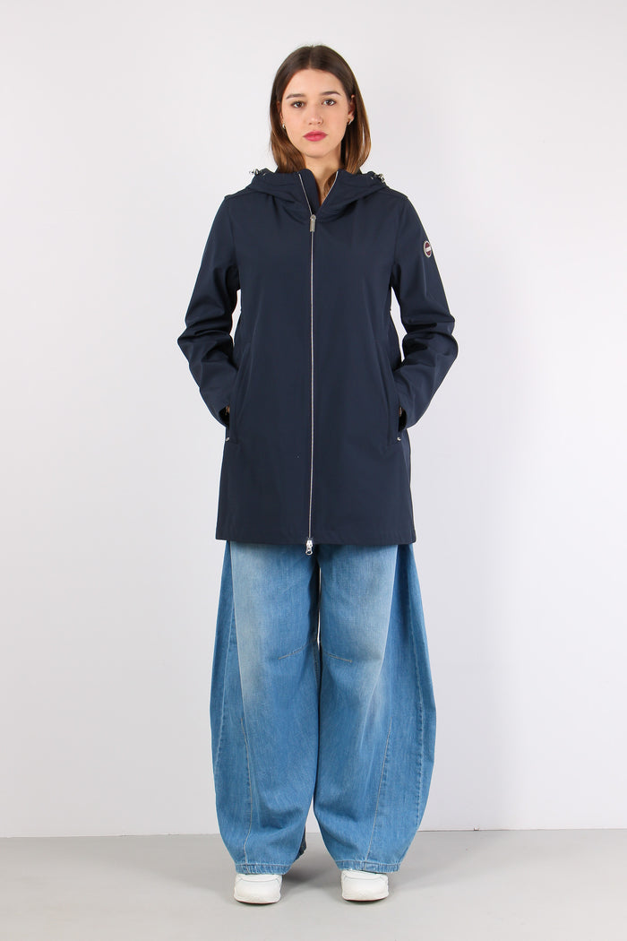 Giubbotto Liscio Coulisse Dietro Navy