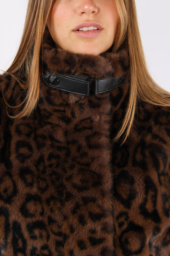 Bomber Gancio Collo Leopard-8