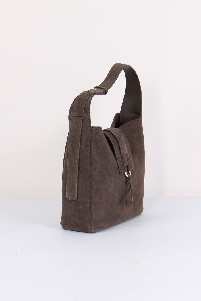 Hobo Verticale Patta Suede Palissandro-6