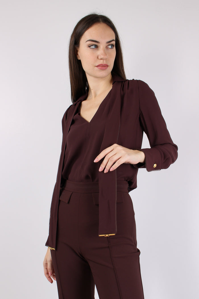 Camicia Cravatta Cacao-7