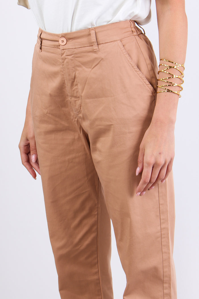 Pantalone Gamba Dritta Elastic Nude-7
