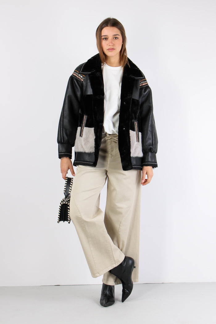 T-shirt Taschino Inserto Check Off White-4