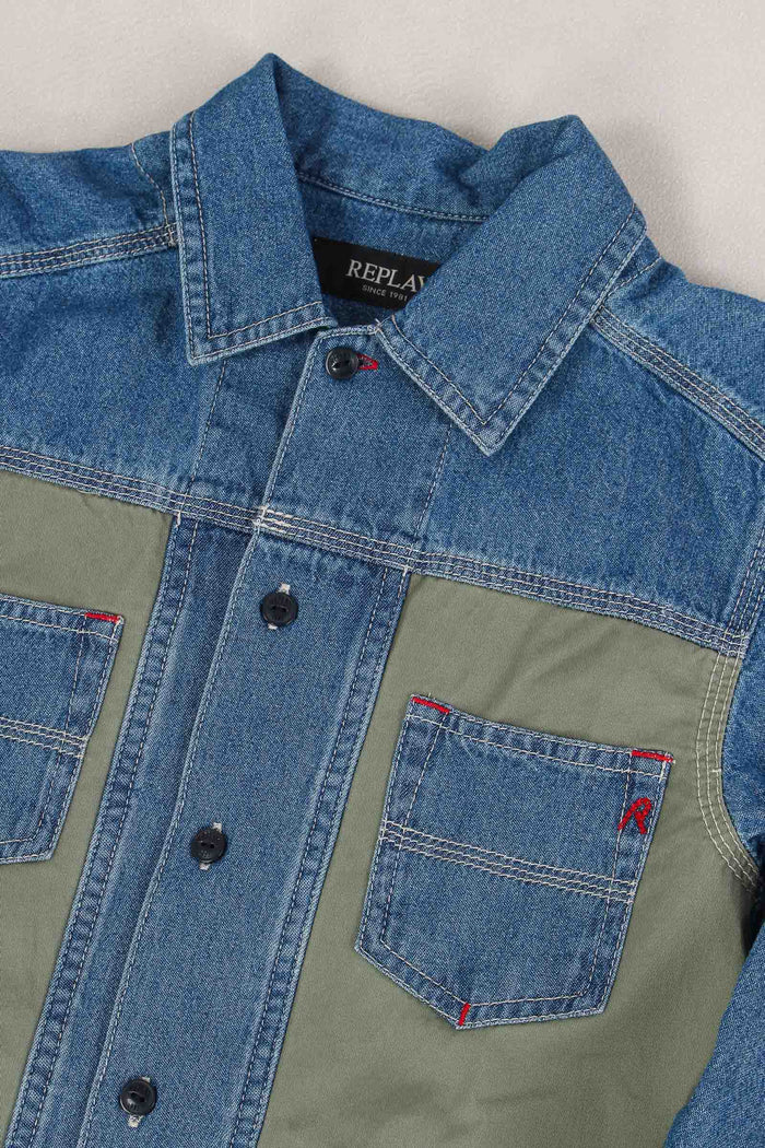 Camicia Denim Verde-4