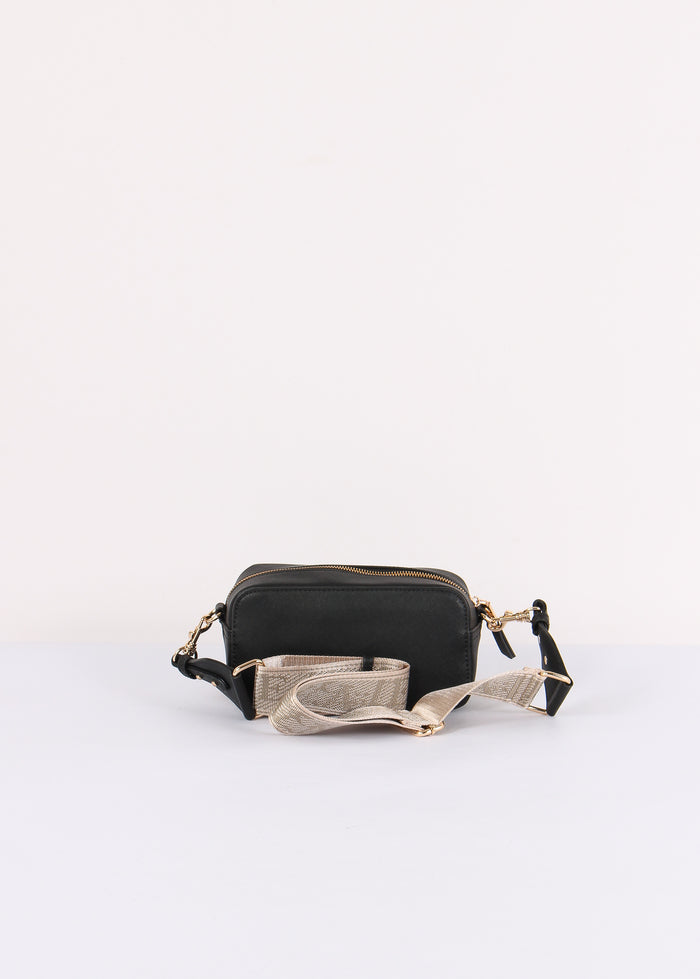 Camera Bag Saffiano Maxi Logo Nero-3