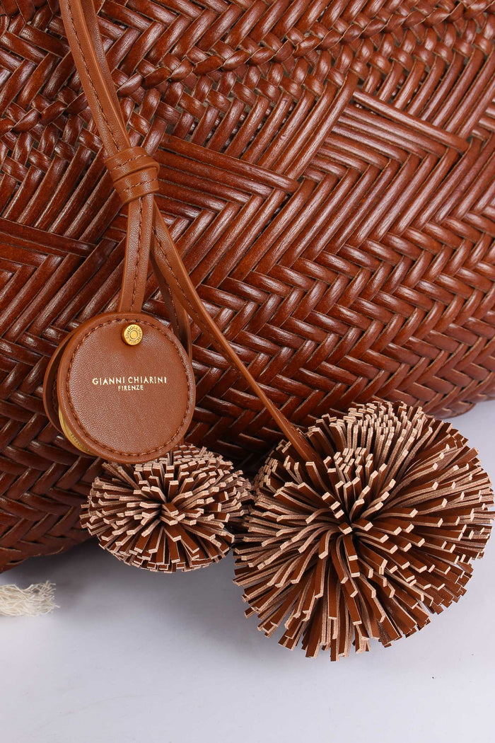 Paloma Shopping Mini Intreccio Cuoio-7