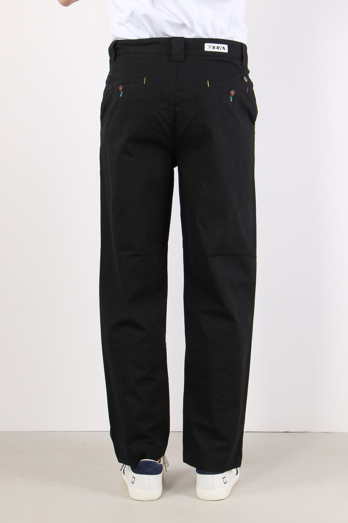 Pantalone Gamba Larga Nero-7