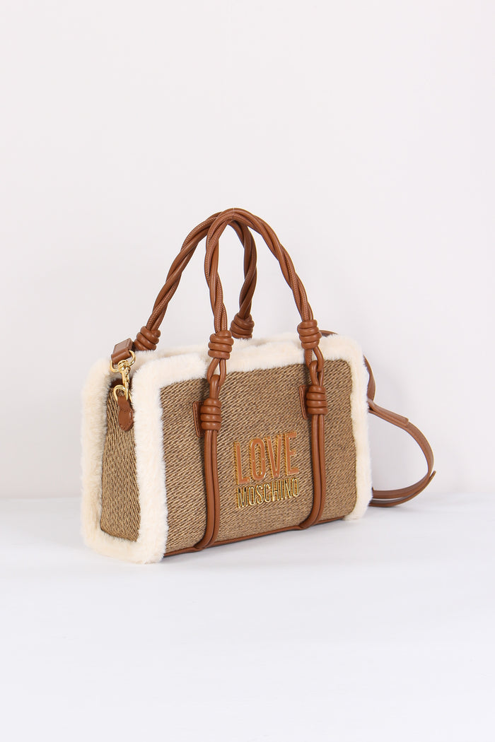 Shopping Piccola Ecopelliccia Cuoio-5