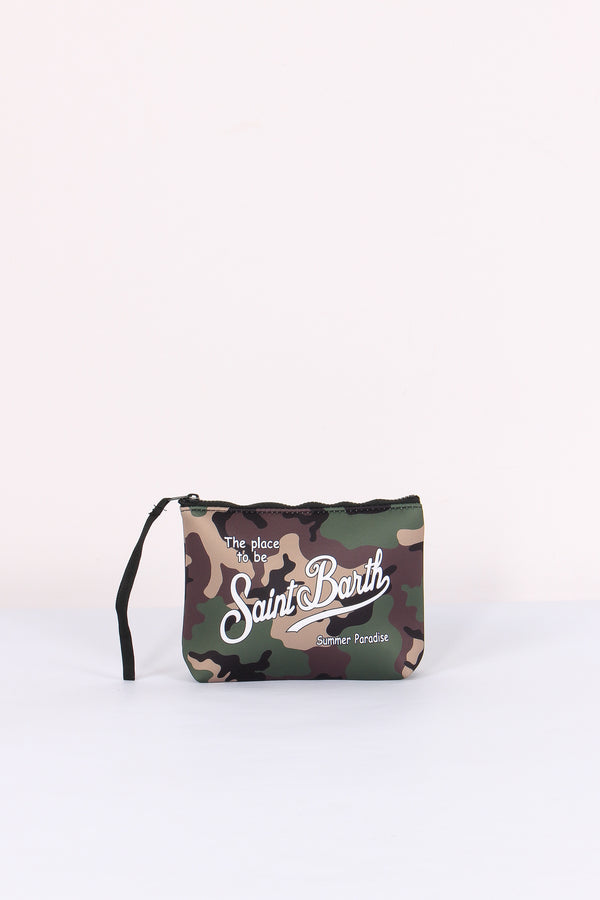 Aline Pochette Camouflage Verde