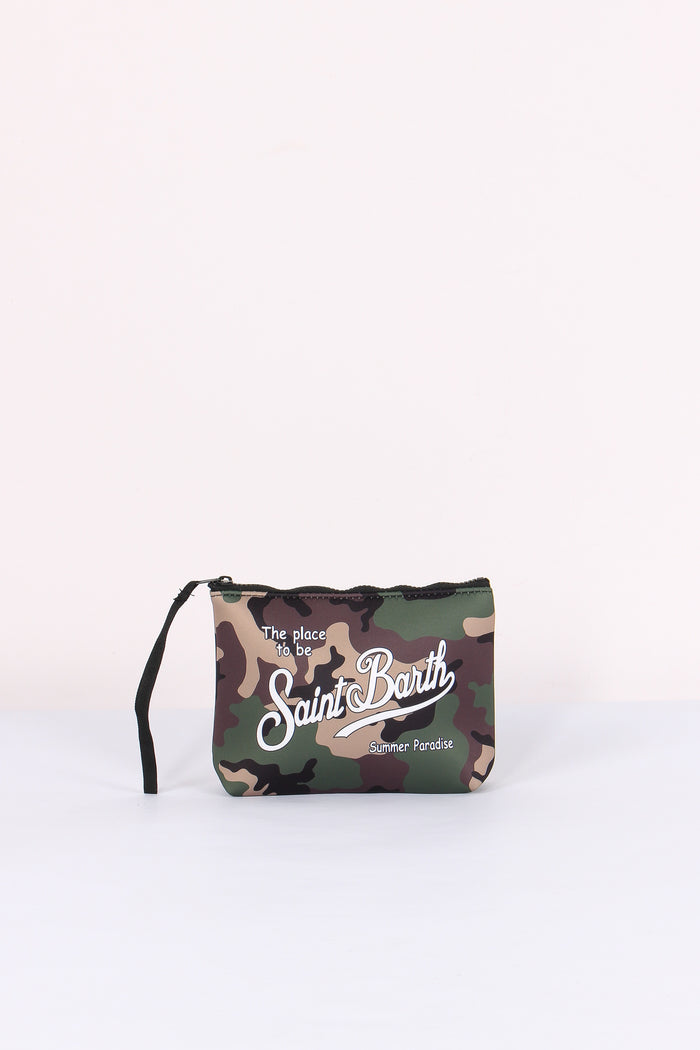 Aline Pochette Camouflage Verde