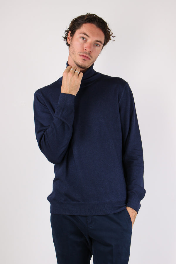 Dolcevita Lana Effetto Lavato Blu