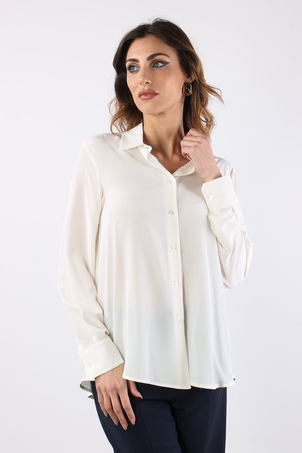 Wkdcurvone Camicia Seta Avorio