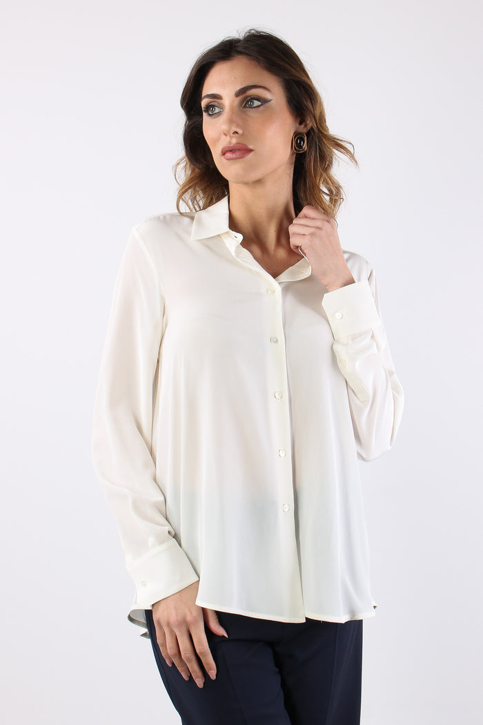 Wkdcurvone Camicia Seta Avorio