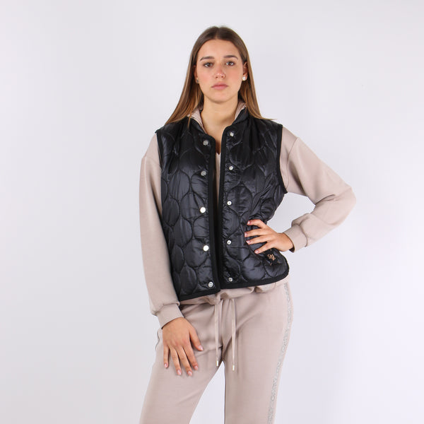 Smanicato Piuma Trapuntato Nero-2